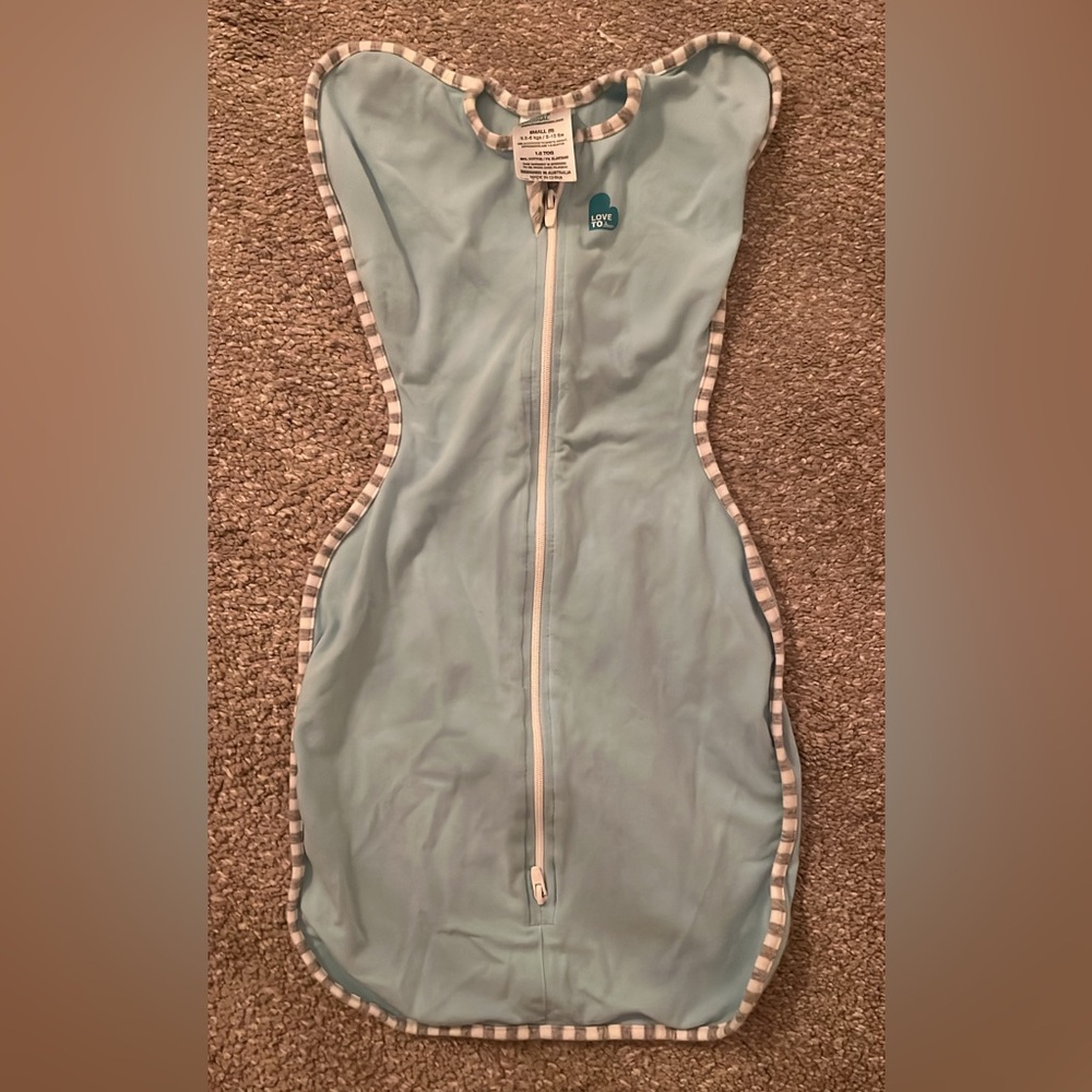 Love to Dream Blue Sleep Sack with Striped Trim